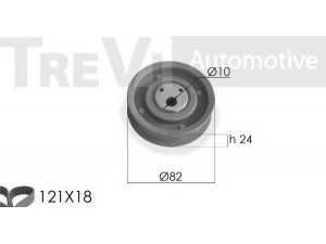 TREVI AUTOMOTIVE KD1173 paskirstymo diržo komplektas 
 Techninės priežiūros dalys -> Papildomas remontas
051198119, 6K0198001B, 051198119