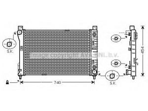 AVA QUALITY COOLING MSA2286 radiatorius, variklio aušinimas 
 Aušinimo sistema -> Radiatorius/alyvos aušintuvas -> Radiatorius/dalys
2035000503, 2035001003, 2035003403
