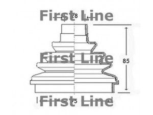 FIRST LINE FCB2320 gofruotoji membrana, kardaninis velenas 
 Ratų pavara -> Gofruotoji membrana