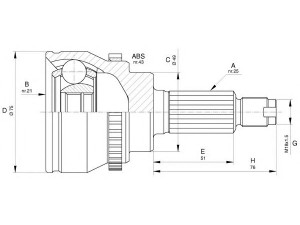 OPEN PARTS CVJ5648.10 jungčių komplektas, kardaninis velenas 
 Ratų pavara -> Sujungimai/komplektas
4707438, 93180229, 4410185E50, 4410285E50