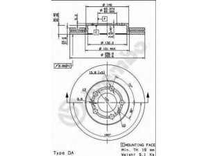 BREMBO 09.7011.24 stabdžių diskas