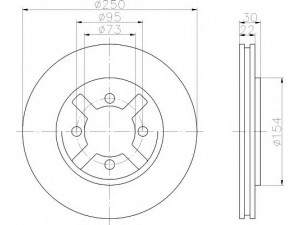 HELLA 8DD 355 106-331 stabdžių diskas 
 Stabdžių sistema -> Diskinis stabdys -> Stabdžių diskas
40206Y9503