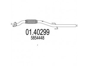MTS 01.40299 išleidimo kolektorius 
 Išmetimo sistema -> Išmetimo vamzdžiai
5854448