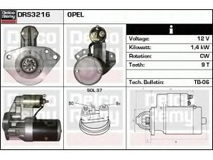 DELCO REMY DRS3216 starteris 
 Elektros įranga -> Starterio sistema -> Starteris
8943325860, 8971177690, 1202015