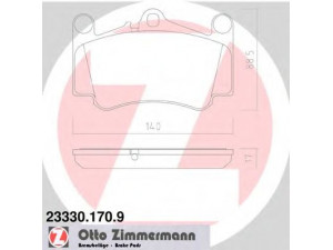 ZIMMERMANN 23330.170.9 stabdžių trinkelių rinkinys, diskinis stabdys 
 Techninės priežiūros dalys -> Papildomas remontas
996 351 949 11, 996 351 949 12
