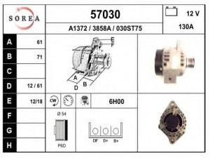 EAI 57030 kintamosios srovės generatorius 
 Elektros įranga -> Kint. sr. generatorius/dalys -> Kintamosios srovės generatorius
12759595, 93180104