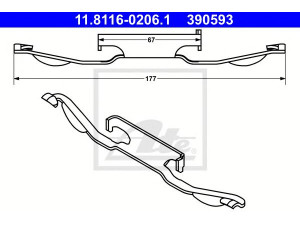 ATE 11.8116-0206.1 spyruoklė, stabdžių apkaba 
 Stabdžių sistema -> Stabdžių matuoklis -> Stabdžių dalys
34 11 1 163 801, 4778606, 5W93-2B486-AB