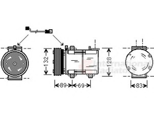 VAN WEZEL 1800K290 kompresorius, oro kondicionierius 
 Oro kondicionavimas -> Kompresorius/dalys
1035431, 4759887, 96BW19D629BA