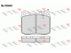 FTE BL1059A2 stabdžių trinkelių rinkinys, diskinis stabdys 
 Techninės priežiūros dalys -> Papildomas remontas
000 420 95 20, 001 420 99 20
