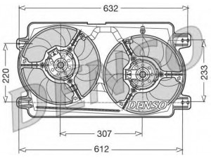 DENSO DER01018 ventiliatorius, radiatoriaus 
 Aušinimo sistema -> Oro aušinimas
60814583, 7781960, 60814583, 7781960