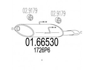 MTS 01.66530 galinis duslintuvas 
 Išmetimo sistema -> Duslintuvas
1726P6