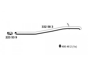 ERNST 332583 išleidimo kolektorius 
 Išmetimo sistema -> Išmetimo vamzdžiai
1 485 457, 1 509 424, 1 749 600