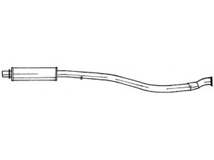 AKS DASIS SG45412 vidurinis duslintuvas 
 Išmetimo sistema -> Duslintuvas
171724