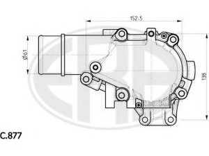 ERA 350019 termostatas, aušinimo skystis 
 Aušinimo sistema -> Termostatas/tarpiklis -> Thermostat
500381350, 5801375230
