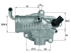 MAHLE ORIGINAL TH 12 87 termostatas, aušinimo skystis 
 Aušinimo sistema -> Termostatas/tarpiklis -> Thermostat
612 200 00 15, 612 203 02 75
