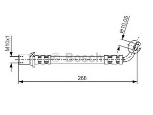 BOSCH 1 987 481 131 stabdžių žarnelė 
 Stabdžių sistema -> Stabdžių žarnelės
90947 02615, 90947 02615
