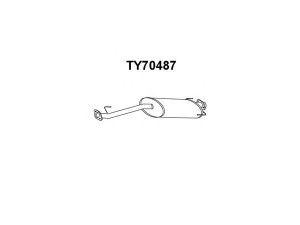 VENEPORTE TY70487 priekinis duslintuvas 
 Išmetimo sistema -> Duslintuvas
1742054100, 1742054101, 1742054110