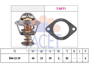 FACET 7.8519 termostatas, aušinimo skystis 
 Aušinimo sistema -> Termostatas/tarpiklis -> Thermostat
16341-87209-000, 16341-87283-000