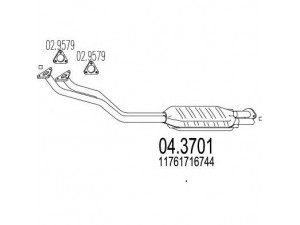 MTS 04.3701 katalizatoriaus keitiklis 
 Išmetimo sistema -> Katalizatoriaus keitiklis
11761716744