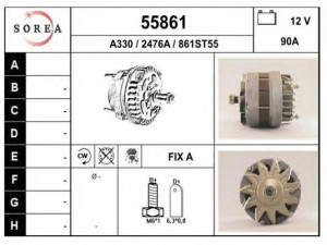 EAI 55861 kintamosios srovės generatorius 
 Elektros įranga -> Kint. sr. generatorius/dalys -> Kintamosios srovės generatorius
91160312005