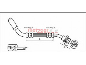METZGER 4114723 stabdžių žarnelė 
 Stabdžių sistema -> Stabdžių žarnelės
1 954 516, 1 954 519, 46210-31G10