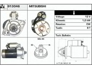 EDR 913046 starteris 
 Elektros įranga -> Starterio sistema -> Starteris
M2T53081, M2T53082, M2T53083, M2T53085