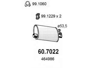 ASSO 60.7022 galinis duslintuvas 
 Išmetimo sistema -> Duslintuvas
464986