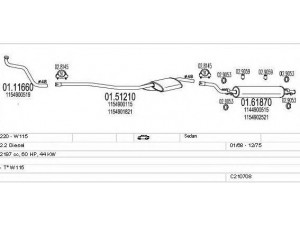 MTS C210708018963 išmetimo sistema 
 Išmetimo sistema -> Išmetimo sistema, visa