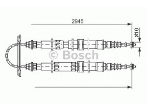 BOSCH 1 987 477 390 trosas, stovėjimo stabdys 
 Stabdžių sistema -> Valdymo svirtys/trosai
46408830, 60808316, 60811973, 46408830
