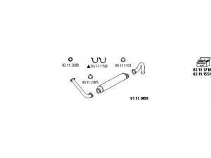 HJS VW_1165 išmetimo sistema 
 Išmetimo sistema -> Išmetimo sistema, visa