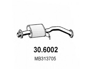 ASSO 30.6002 vidurinis duslintuvas 
 Išmetimo sistema -> Duslintuvas
HR175204, MB313705, MB313706