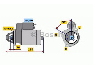 BOSCH 0 001 218 102 starteris