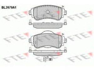 FTE BL2679A1 stabdžių trinkelių rinkinys, diskinis stabdys 
 Techninės priežiūros dalys -> Papildomas remontas
4254A9