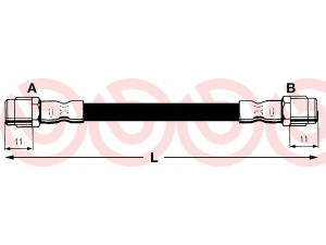 BREMBO T 85 041 stabdžių žarnelė 
 Stabdžių sistema -> Stabdžių žarnelės
24523703603, 14413, BFH5299, PHA295