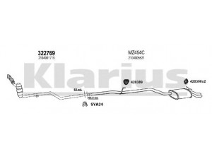 KLARIUS 600824U išmetimo sistema 
 Išmetimo sistema -> Išmetimo sistema, visa