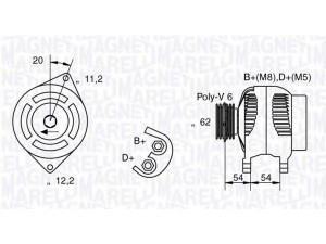 MAGNETI MARELLI 063321859010 kintamosios srovės generatorius 
 Elektros įranga -> Kint. sr. generatorius/dalys -> Kintamosios srovės generatorius
46430530, 46447117, 46544329, 46554408