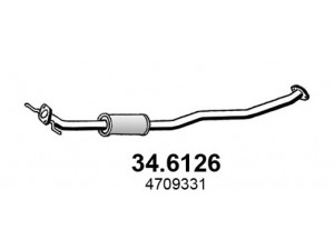 ASSO 34.6126 vidurinis duslintuvas 
 Išmetimo sistema -> Duslintuvas
142505151KA0, 4709332, 142505151KA0