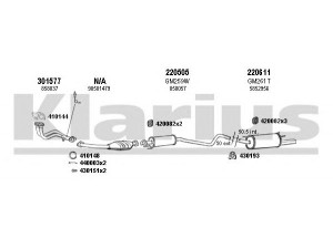 KLARIUS 390977E išmetimo sistema 
 Išmetimo sistema -> Išmetimo sistema, visa