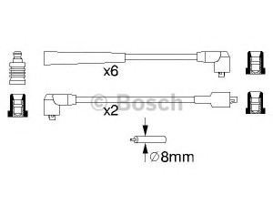 BOSCH 0 986 356 858 uždegimo laido komplektas 
 Kibirkšties / kaitinamasis uždegimas -> Uždegimo laidai/jungtys