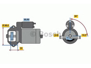 BOSCH 0 986 023 610 starteris 
 Elektros įranga -> Starterio sistema -> Starteris
L813-18-400, L813-18-400 RE, L813-18-400A