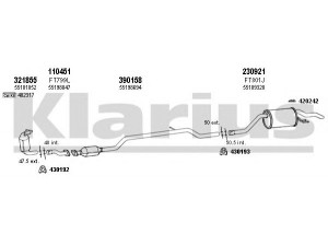 KLARIUS 330887E išmetimo sistema 
 Išmetimo sistema -> Išmetimo sistema, visa