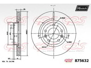 MAXTECH 875632.6880 stabdžių diskas 
 Dviratė transporto priemonės -> Stabdžių sistema -> Stabdžių diskai / priedai
4246 P7, 4246 V4, 4249 L3