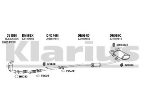 KLARIUS 270451U išmetimo sistema 
 Išmetimo sistema -> Išmetimo sistema, visa