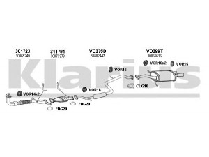 KLARIUS 960322U išmetimo sistema 
 Išmetimo sistema -> Išmetimo sistema, visa