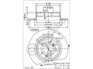 BREMBO 08.5174.34 stabdžių diskas 
 Stabdžių sistema -> Diskinis stabdys -> Stabdžių diskas
34211156668, 34211162305