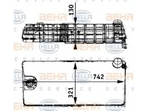 HELLA 8MA 376 705-231 išsiplėtimo bakelis, aušinimo skystis 
 Aušinimo sistema -> Radiatorius/alyvos aušintuvas -> Išsiplėtimo bakelis, variklio aušinimo skystis
81.06102.6098, 81.06102.6201, 13F35-38040-AA