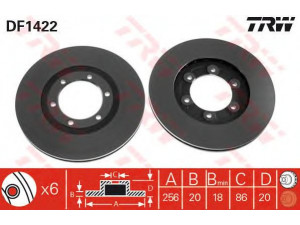 TRW DF1422 stabdžių diskas 
 Stabdžių sistema -> Diskinis stabdys -> Stabdžių diskas
S08333251, S08333251A, S08333251B