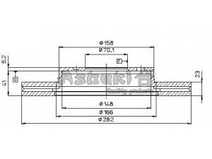 ASHUKI H037-70 stabdžių diskas 
 Dviratė transporto priemonės -> Stabdžių sistema -> Stabdžių diskai / priedai
0 986 478 667/BOSCH, 09.6893.10/BREMBO