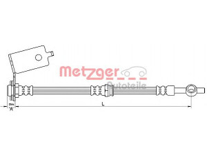 METZGER 4110140 stabdžių žarnelė 
 Stabdžių sistema -> Stabdžių žarnelės
58812-26050