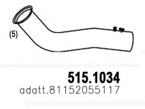 ASSO 515.1034 išleidimo kolektorius 
 Išmetimo sistema -> Išmetimo vamzdžiai
81152055133, 81152055177, 81152055178